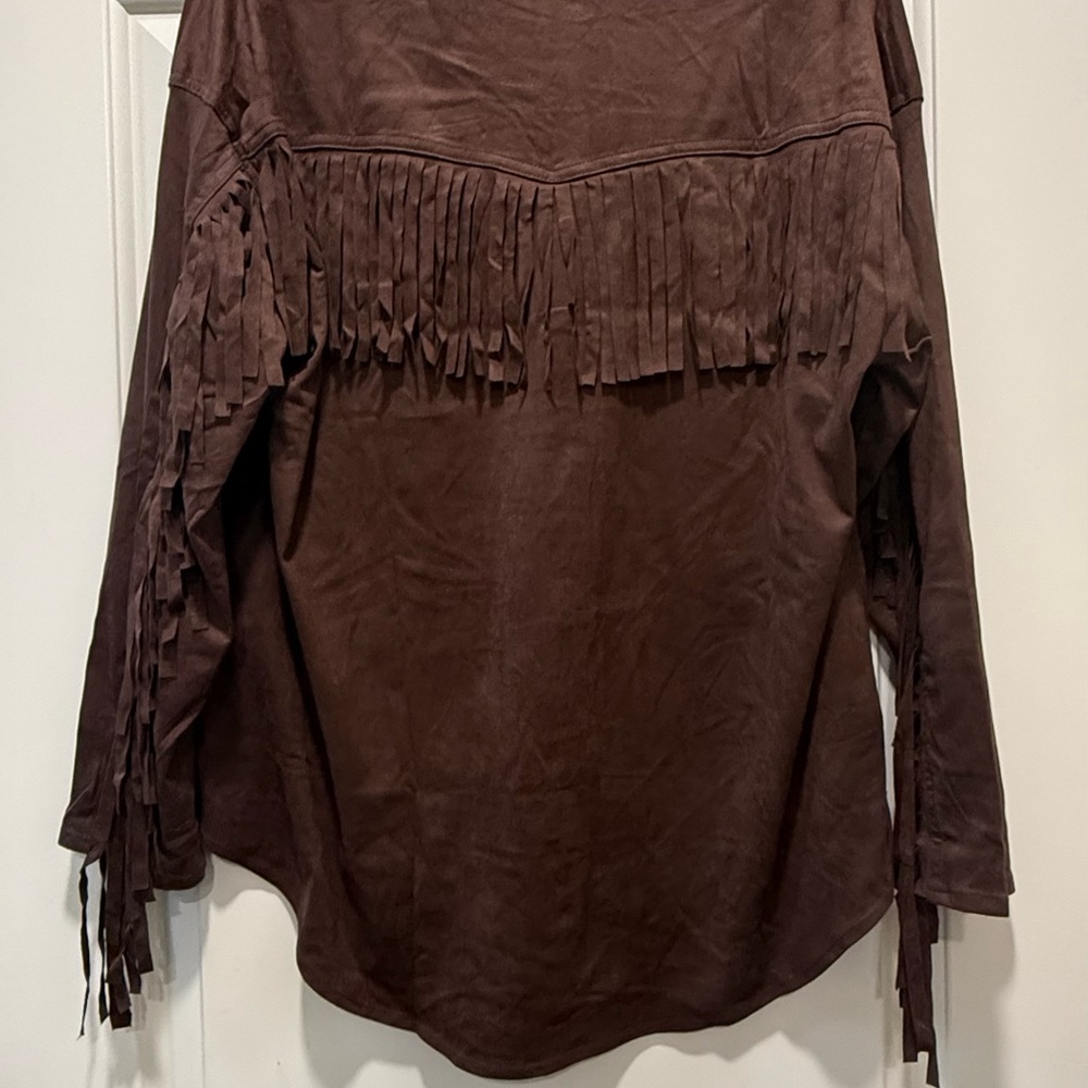 Urban Outfitters Brown Fringe Jacket - Picture 4 of 5